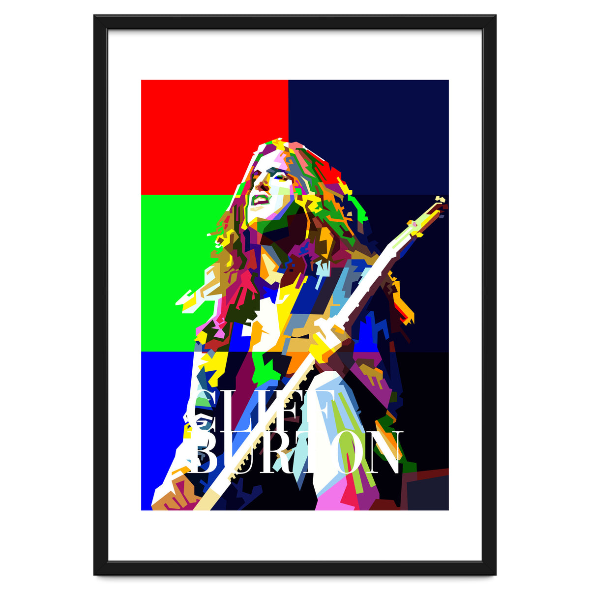 Cliff Burton Heavy Metal Bass Pop Art WPAP