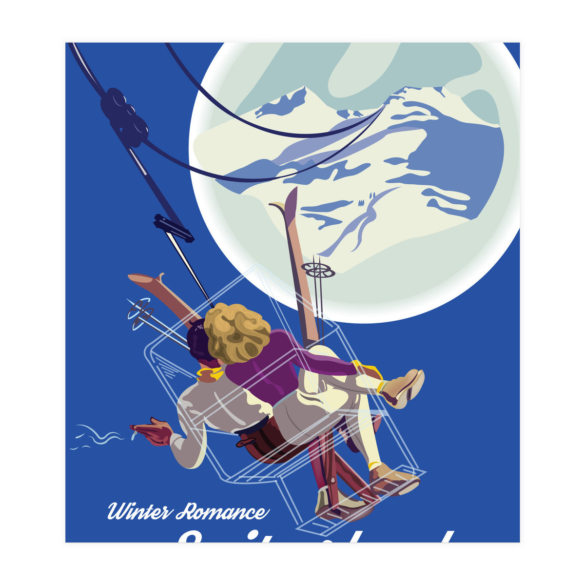 Winter Romance In Switzerland (Print Only)