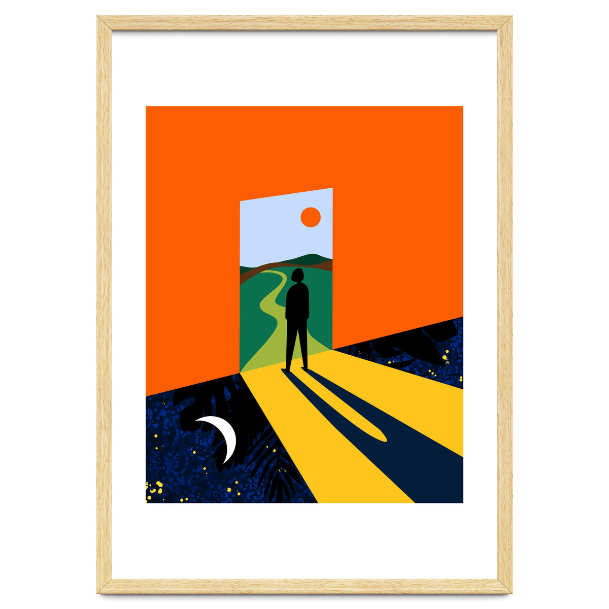 The Path Ahead, Abstract Concept Positivity Growth Mindset People, Eclectic Inspire Bohemian Contemporary Modern Pop Art