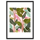 Color Paradise, Tropical Colorful Modern Bohemian Illustration, Eclectic Botanical Plant thumbnail