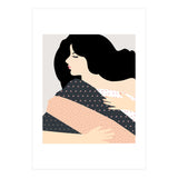 Not Today, Sleepy Lazy Woman In Bed, Quirky Eclectic Blanket Cozy Sleep In Illustration (Print Only) thumbnail