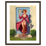 Pinup Girl With Accident At Her Door thumbnail