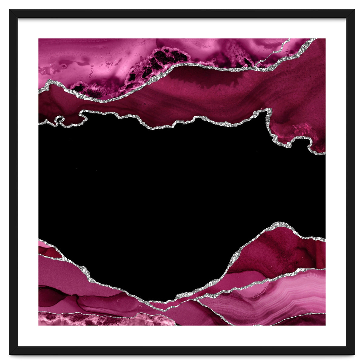 Burgundy & Silver Agate Texture 04