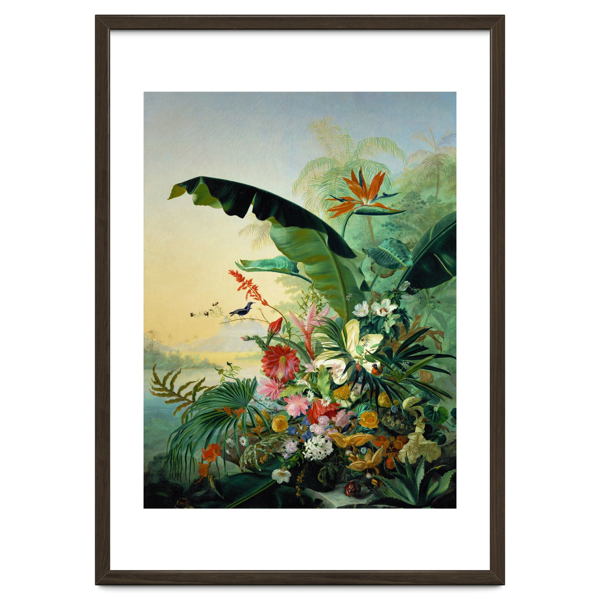 Fleurs exotique, 1836 Exotic flowers from tropical countries. Canvas, 162 x 121 cm.