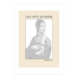 Lady With An Ermine – Leonardo Da Vinci Ascii Art (Print Only) thumbnail