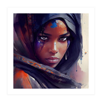 Watercolor Tuareg Woman #8 (Print Only)