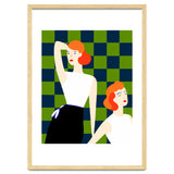 Moods, Checkers Girl Friends Chic Chess, Modern Bohemian Eclectic Woman Girl Boss, Bff Fashion Style thumbnail