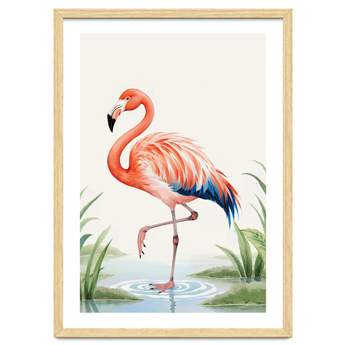 Flamingo Watercolor Illustration