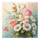 Elegant Pastel Floral Bouquet Illustration (Print Only) thumbnail