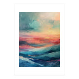 Ethereal Abstract Mountain Mist Painting (Print Only) thumbnail