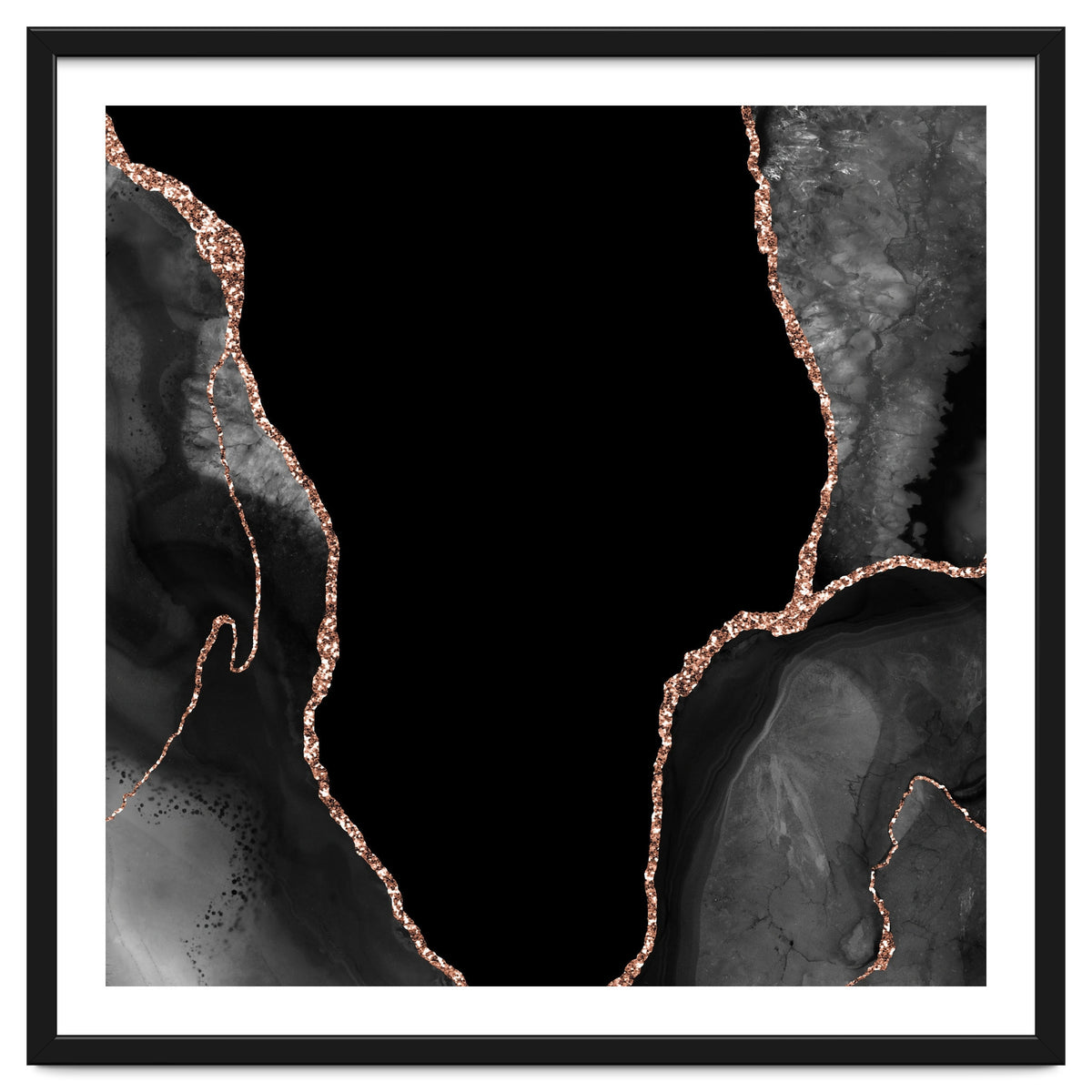 Black & Rose Gold Agate Texture 03