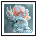 Close Up Of A White Cockatoo With Pink Crest thumbnail