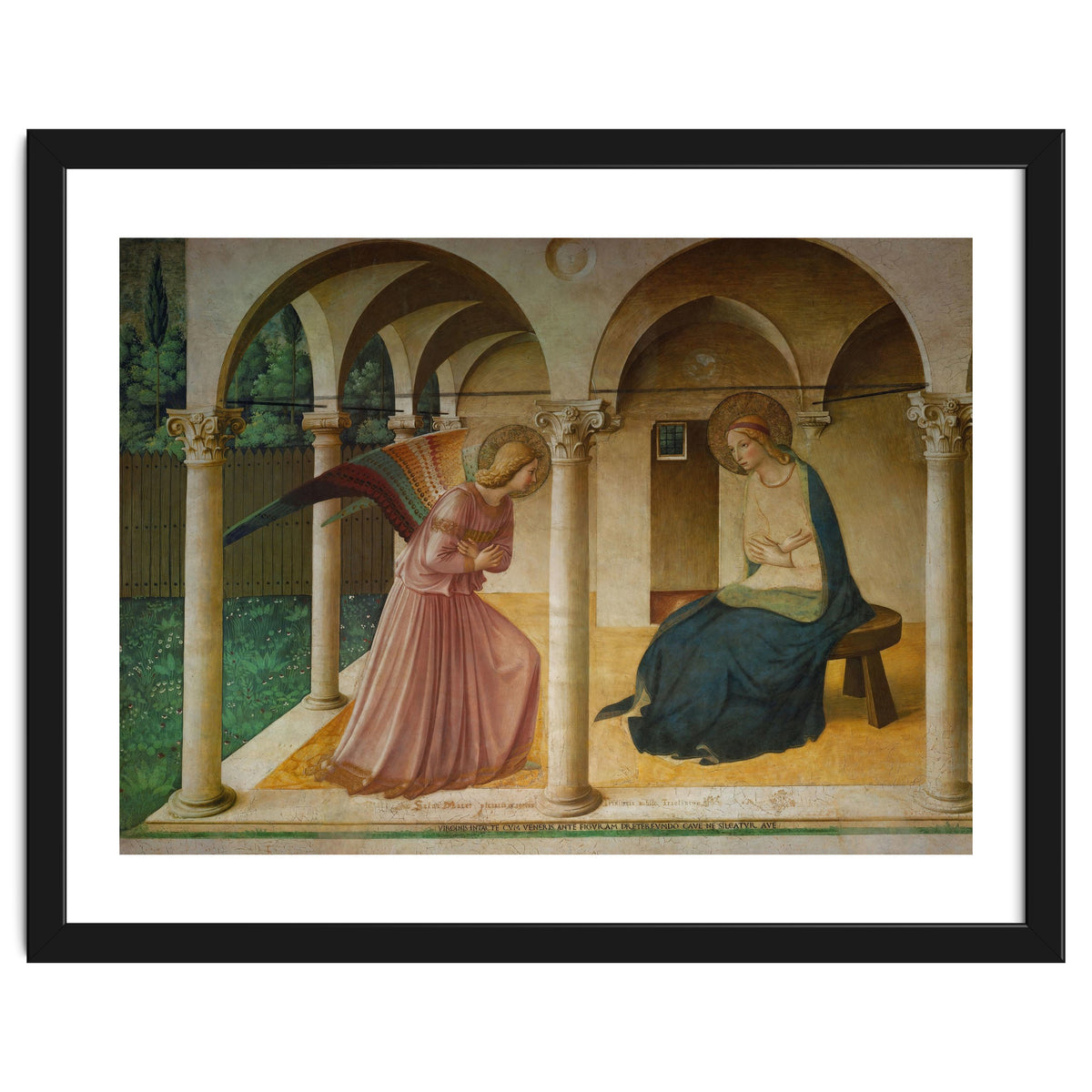 The Annunciation. Fresco in the former dormitory of the Dominican monastery San Marco, Florence.