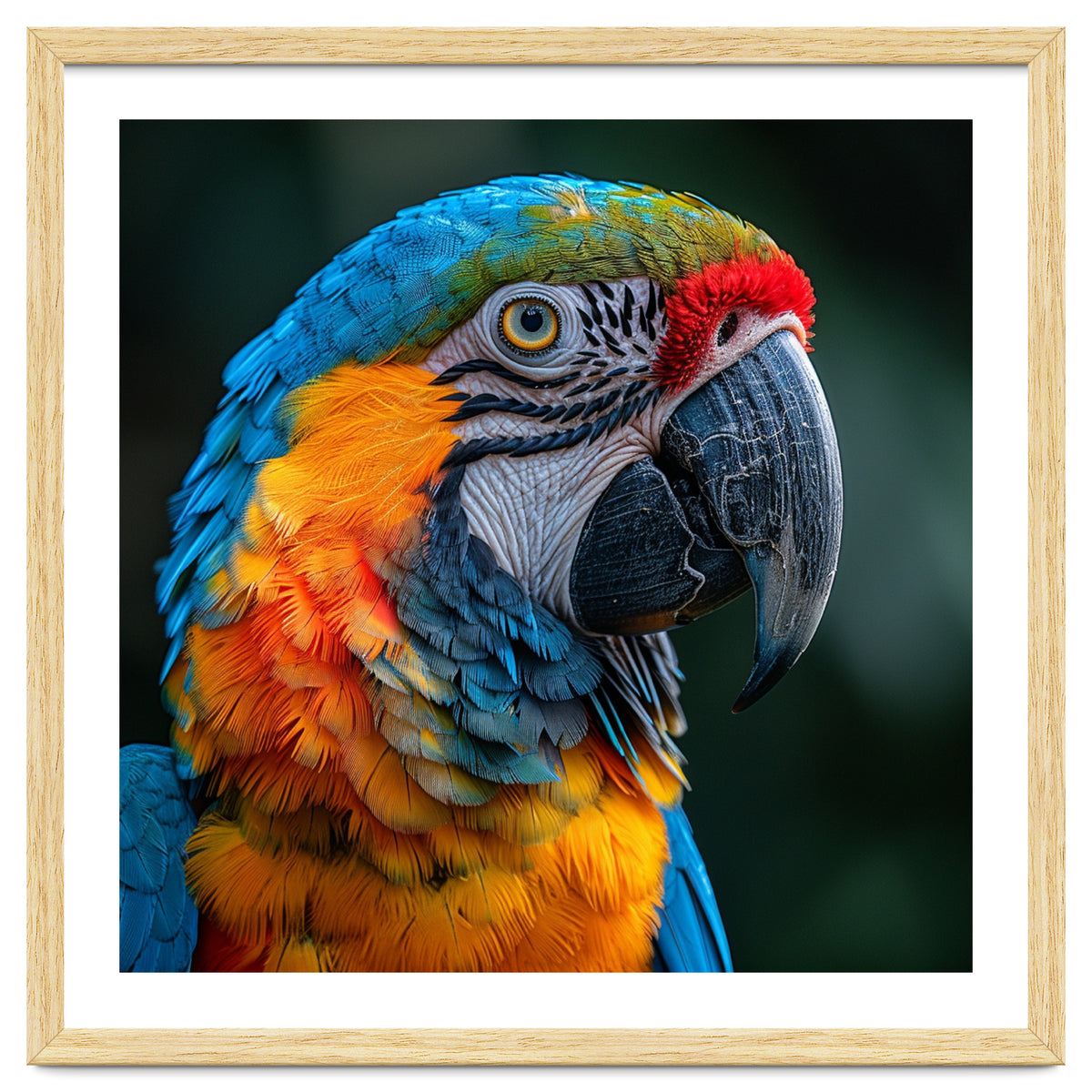 Close Up Of A Colorful Macaw Parrot
