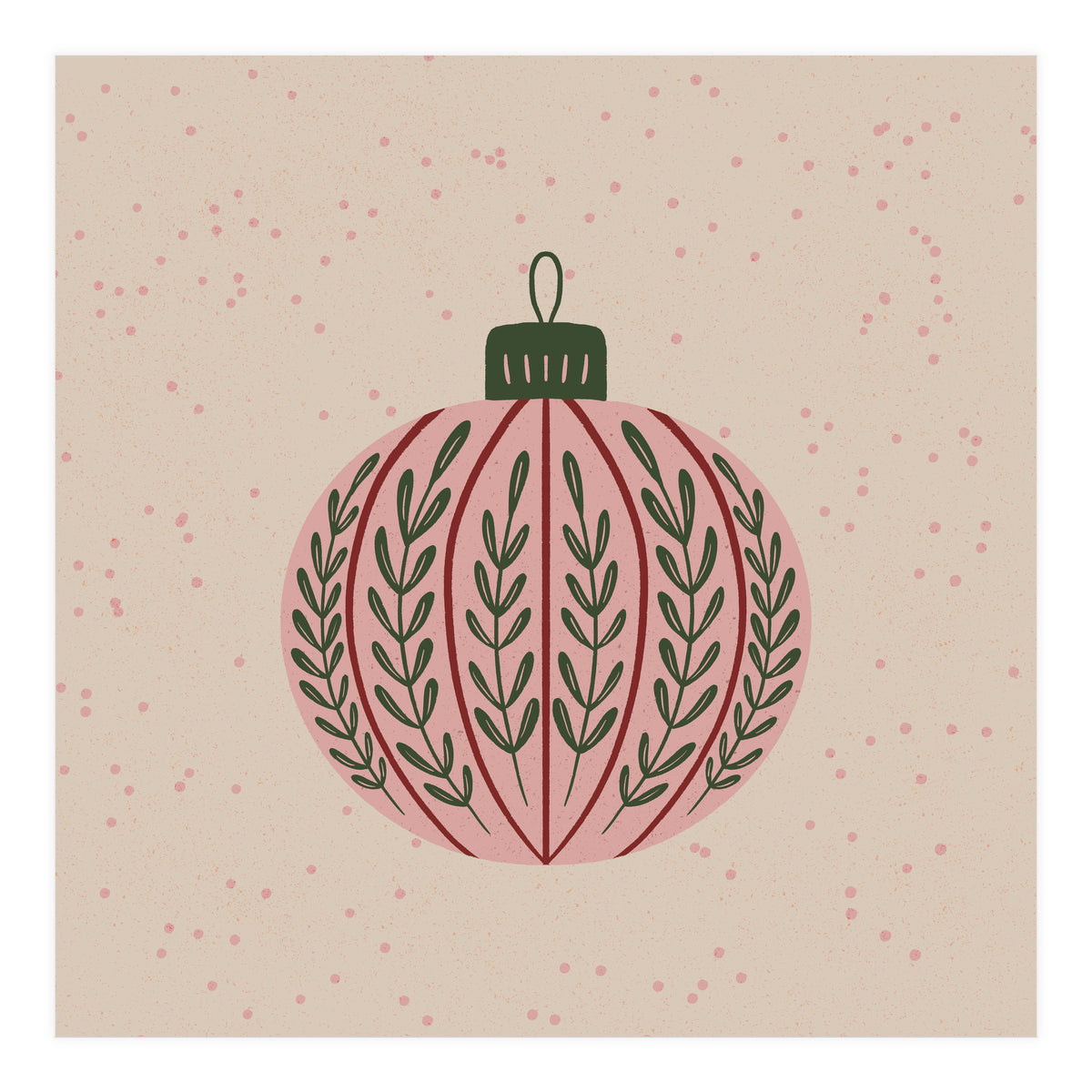 Christmas globe with branches (Print Only)