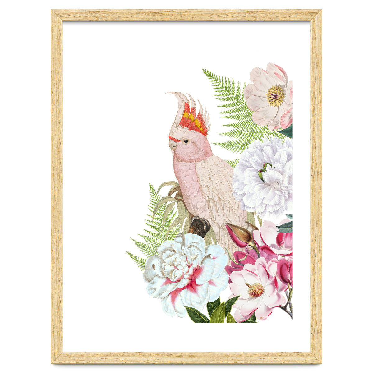 Cockatoo in Flower Jungle