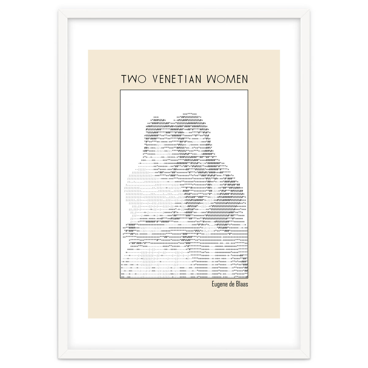 Two Venetian Women – Eugene de Blaas (ascii art)