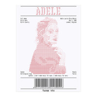 Receipt Art Adele Red (Print Only)