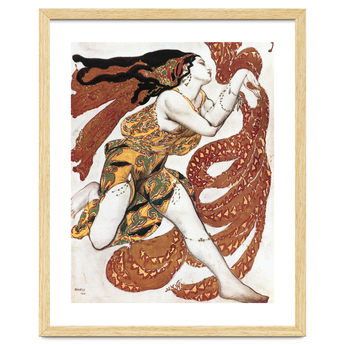 Costume sketch for a Bacchante, from the ballet &quot; Narcissus&quot.