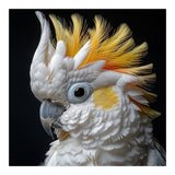 Close Up Cockatoo Portrait Yellow Crested Bird (Print Only) thumbnail