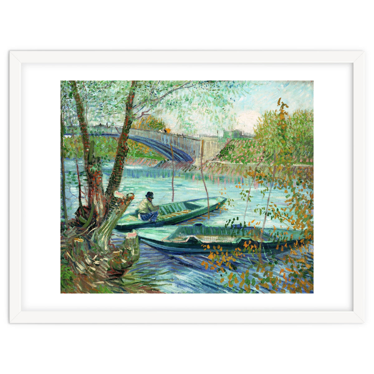 Vincent Van Gogh / 'Fishing in Spring, the Pont de Clichy ', 1887, Oil on canvas, 49 x 58 cm.