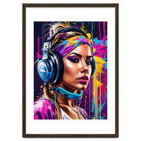 Girl In Headphones, Graffiti