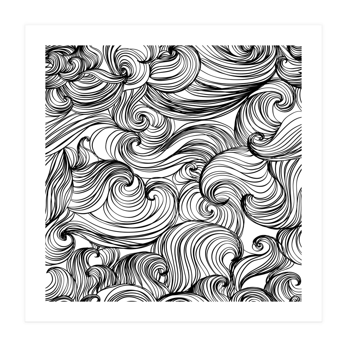 Free Flow White & Black (Print Only)