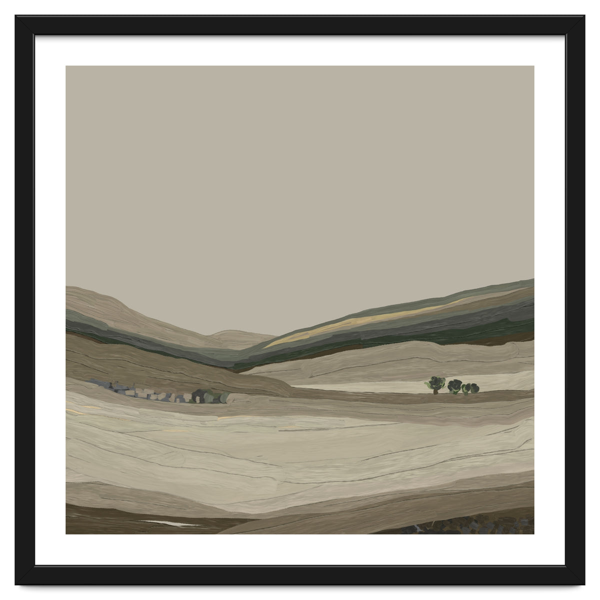 Muted Landscape oil painting