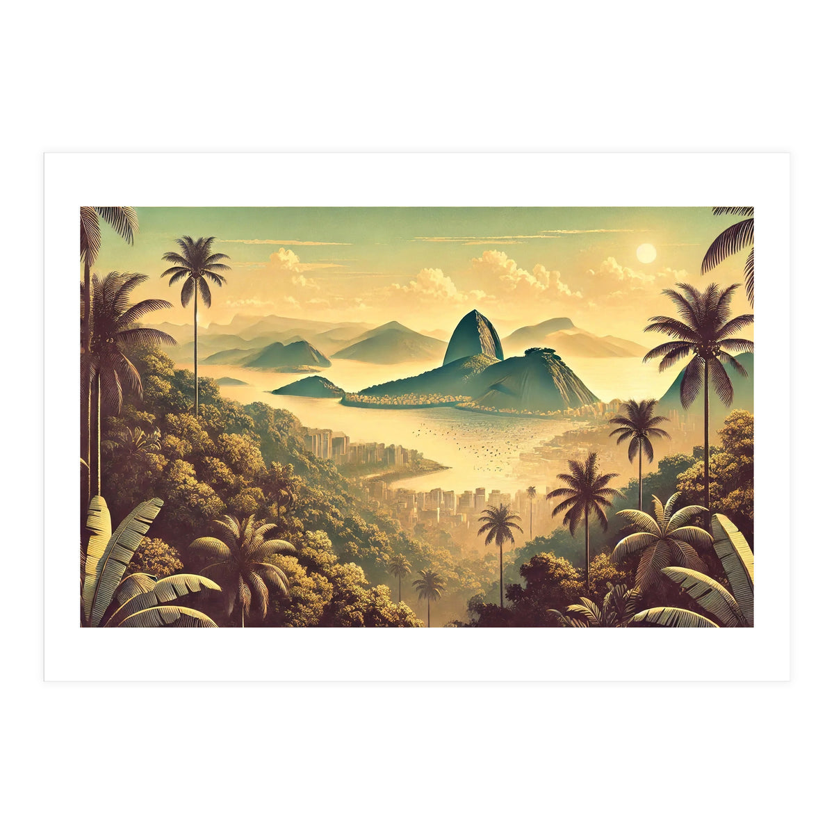 Vintage Brazil, Rio De Janeiro Tropics Poster (Print Only)