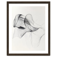 Abstract Black And White Flowing Lines Art