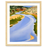 Georgia O’Keeffe – Chama River, Ghost Ranch (1937) | Serene Southwestern Landscape in Bold Modernist Forms thumbnail