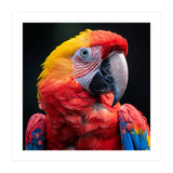 Scarlet Macaw Parrot Headshot Vibrant Colors (Print Only) thumbnail