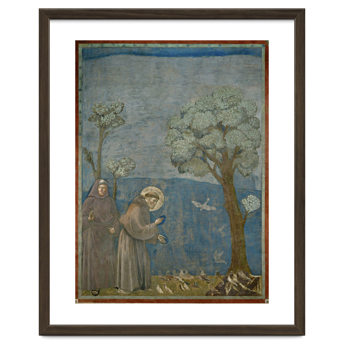 Saint Francis of Assisi preaching to the birds. Giotto. GIOTTO DE BONDONE (1266-1337).