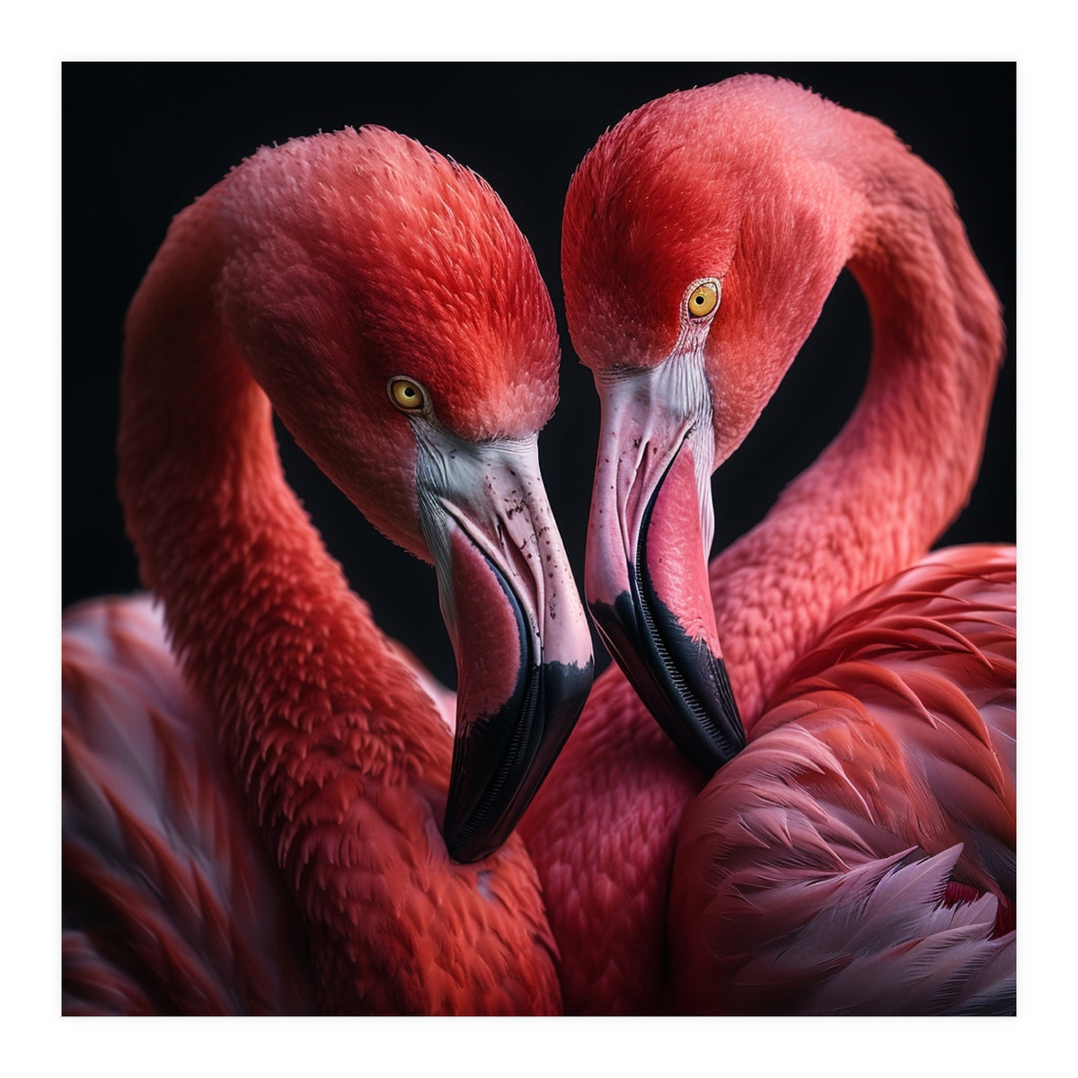 Two Flamingos Together (Print Only)
