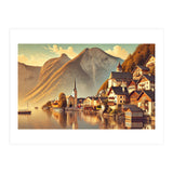 Vintage Hallstatt Poster, Austria (Print Only) thumbnail