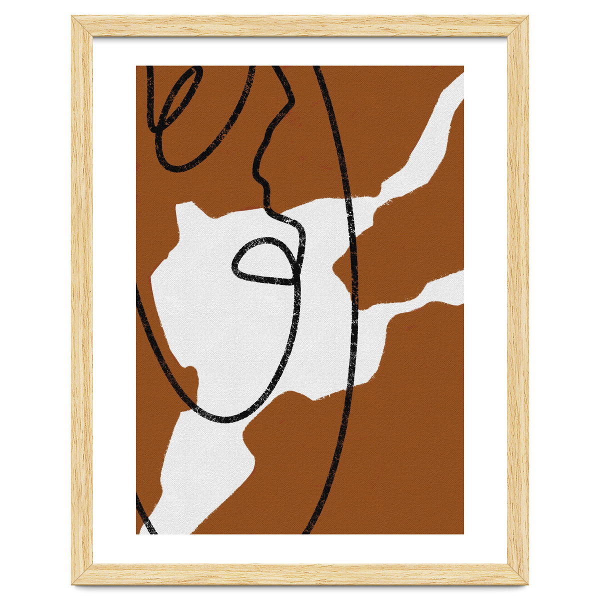 Abstract Brown and Black Lines