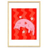 Pink Cat Wavy Background thumbnail