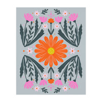 Orange Flower with pink buds (Print Only)