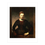 Rembrandt Harmenszoon van Rijn / 'Young Girl at an Open Half-Door', 1645. (Print Only) thumbnail