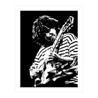 Pat Metheny American Jazz Guitarist Legend in Monochrome 3 (Print Only)