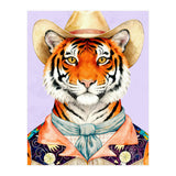 Tiger Portrait in Hat Wild Cowboy Fashion  (Print Only) thumbnail