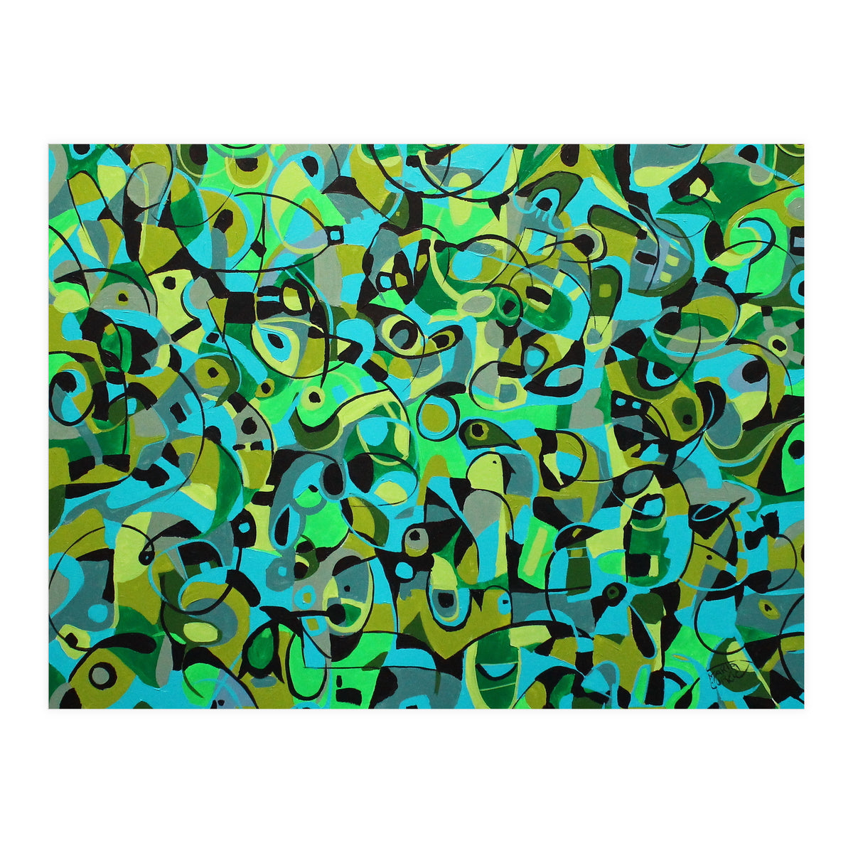 The Birdcall, Acrylic On Canvas, 36"x36" (Print Only)