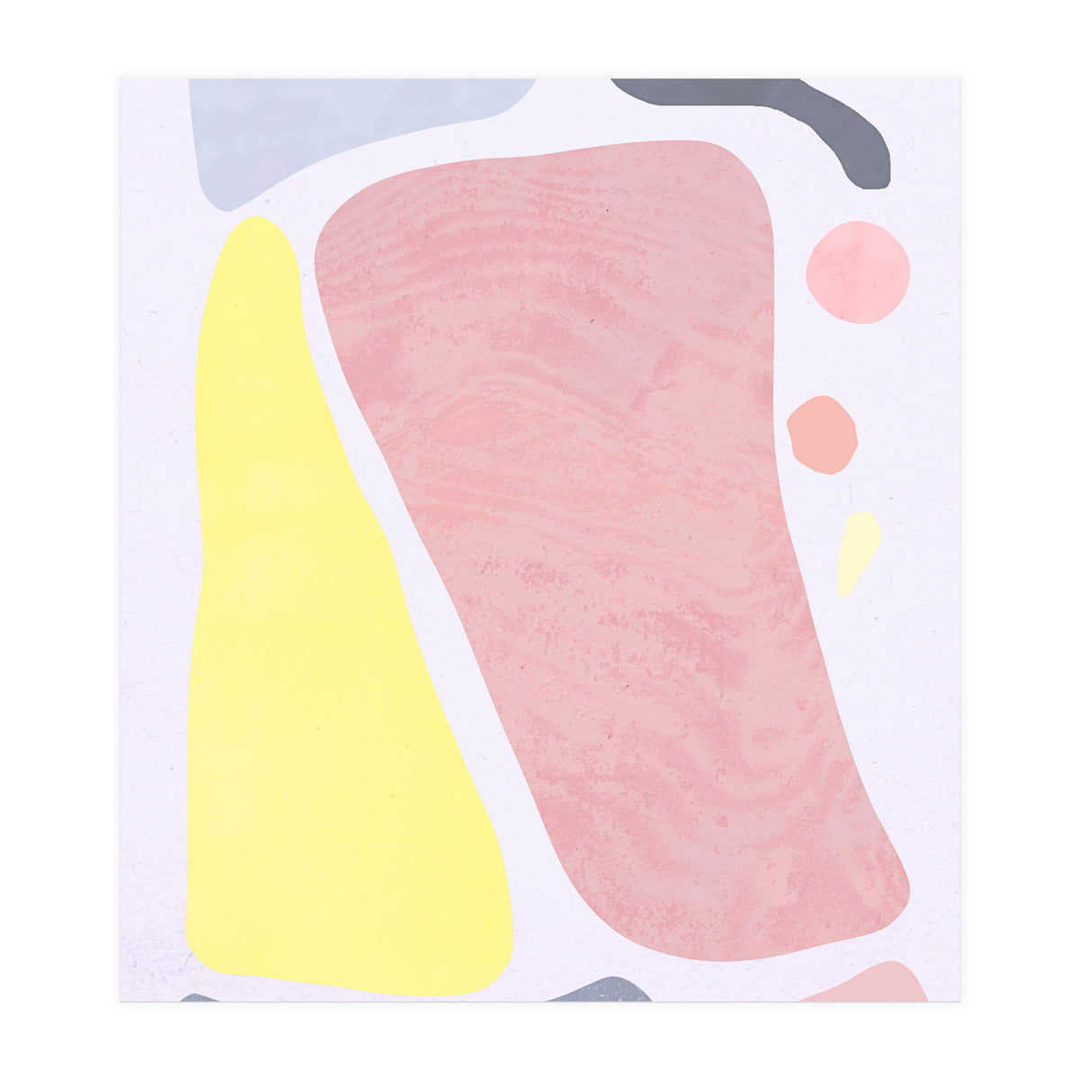 Organic Rustic Abstract Shapes Pastel II (Print Only)