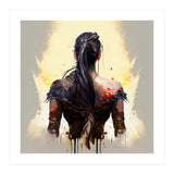 Warrior Woman From Behind (Print Only) thumbnail