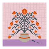 Tulips in a vase - orange and violet (Print Only) thumbnail