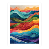 Abstract Rainbow Wave Landscape (Print Only) thumbnail
