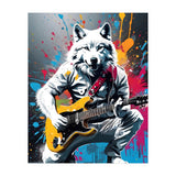 Wolf playing guitar, graffiti (Print Only) thumbnail