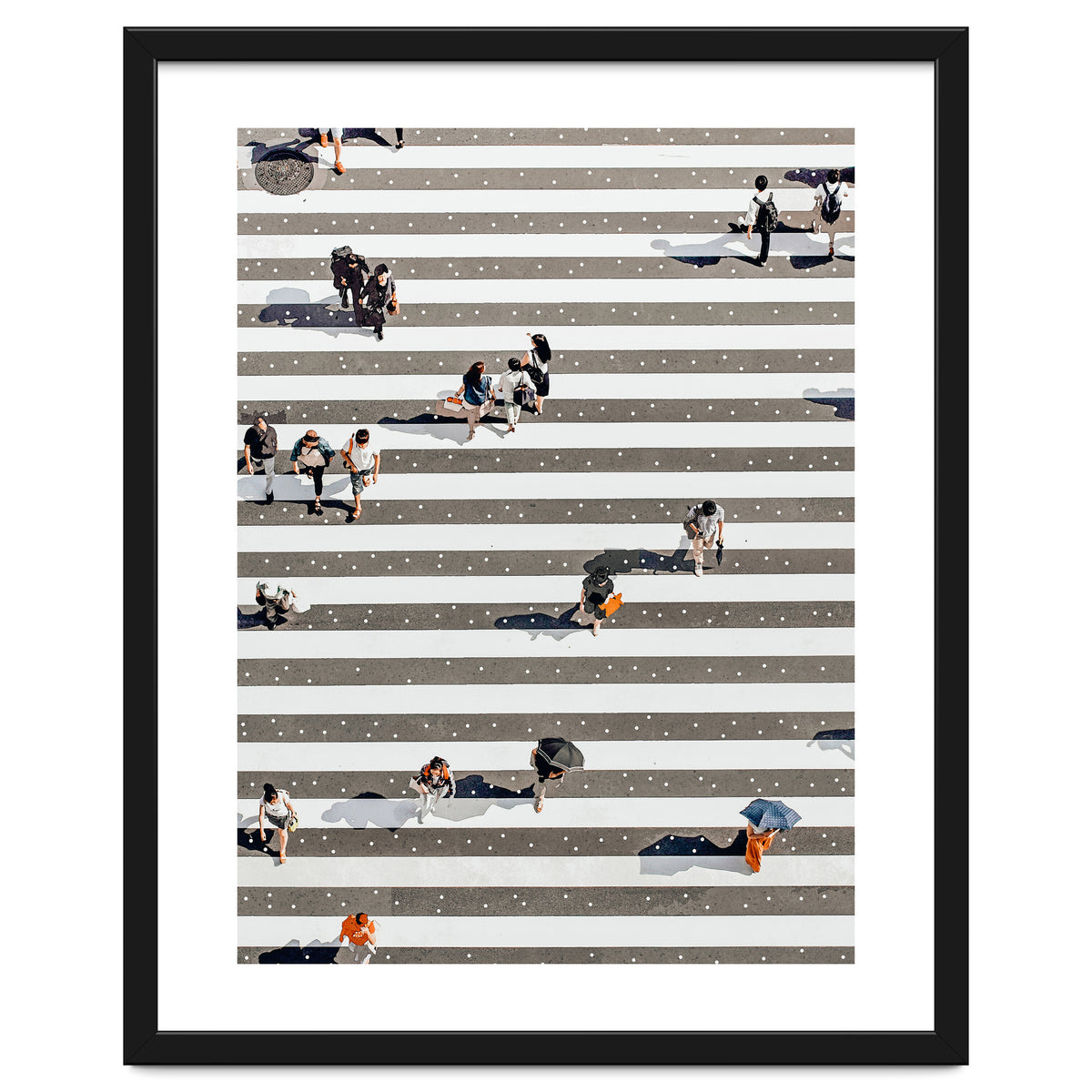 Rain Crossing | Polka Dots Zebra Crossing On The Street | Rain Eclectic Modern Graphic Design