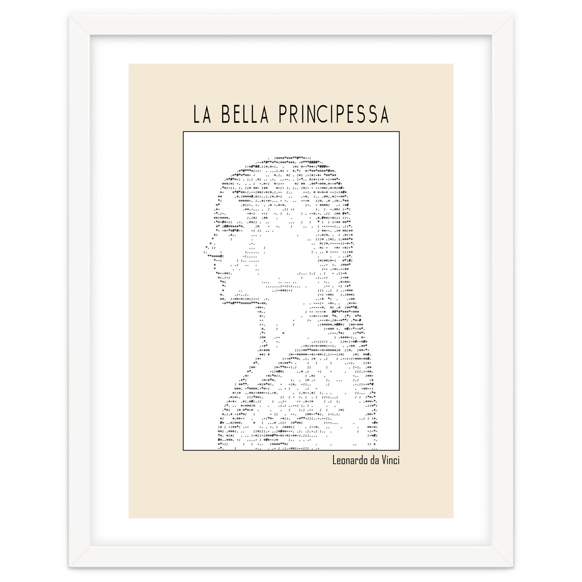 La Bella Principessa – Leonardo Da Vinci Ascii Art