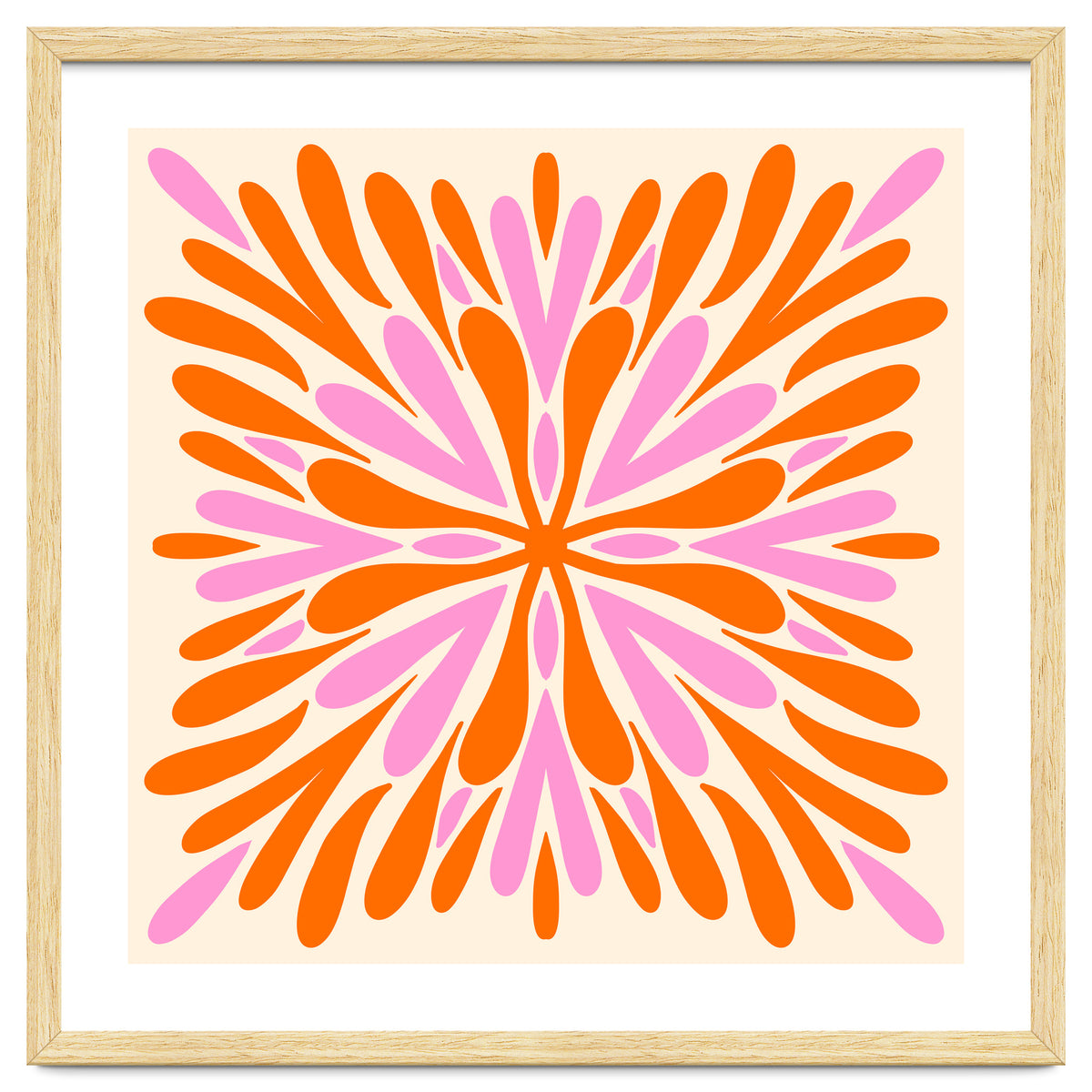 Symmetry Petals - pink and orange